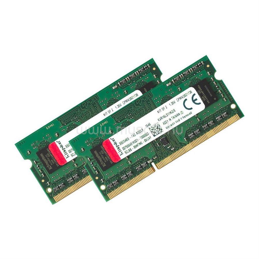 KINGSTON SODIMM memória 2X4GB DDR3L 1600MHz CL11