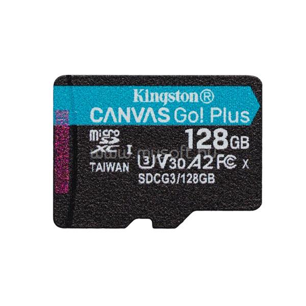 KINGSTON Canvas Go! Plus MicroSDXC memóriakártya 128GB, Class10, UHS-I U3