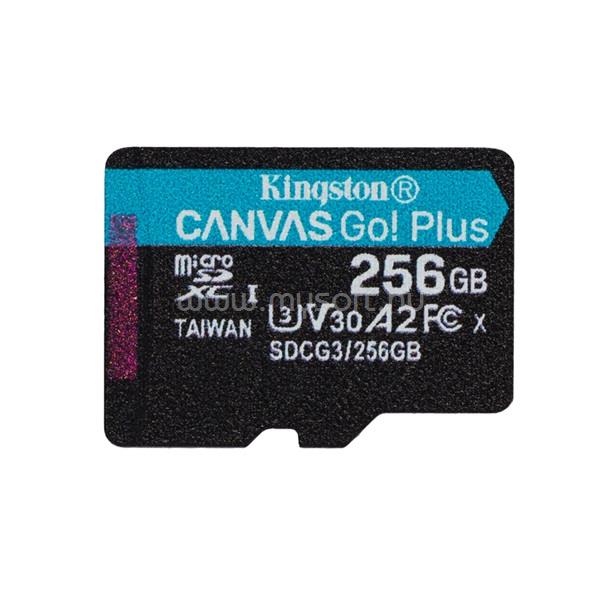 KINGSTON Canvas Go! Plus MicroSDXC memóriakártya 256GB, Class10, UHS-I U3