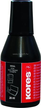 KORES Bélyegzőfesték, 28 ml, fekete