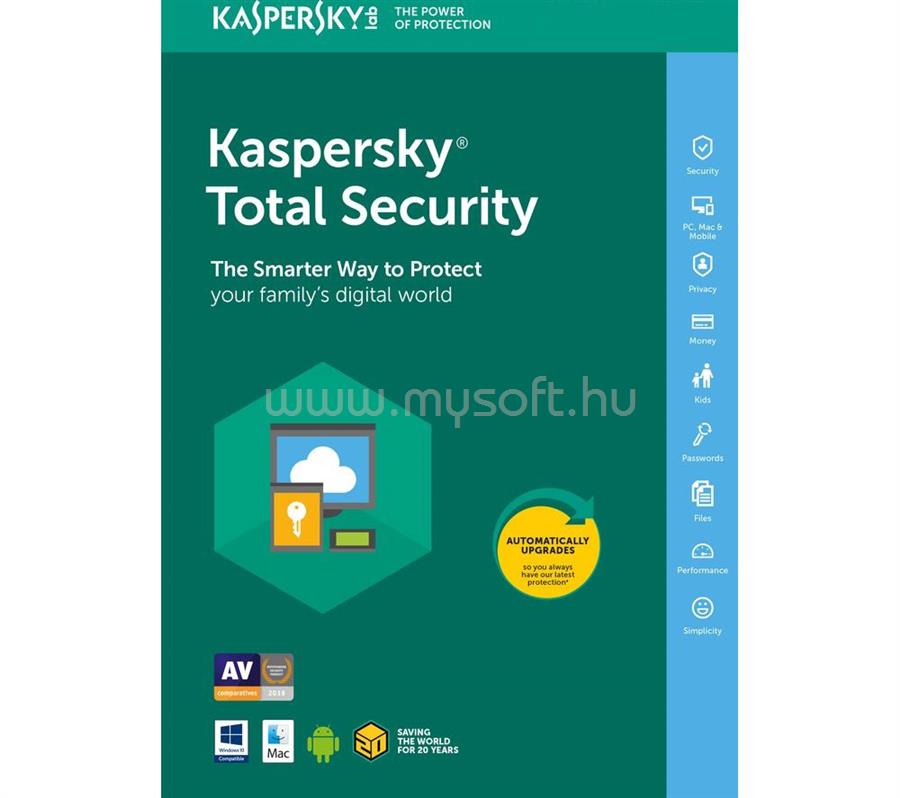 KASPERSKY Total Security HUN 1 felhasználó/1 év vírusirtó szoftver (e-licenc)