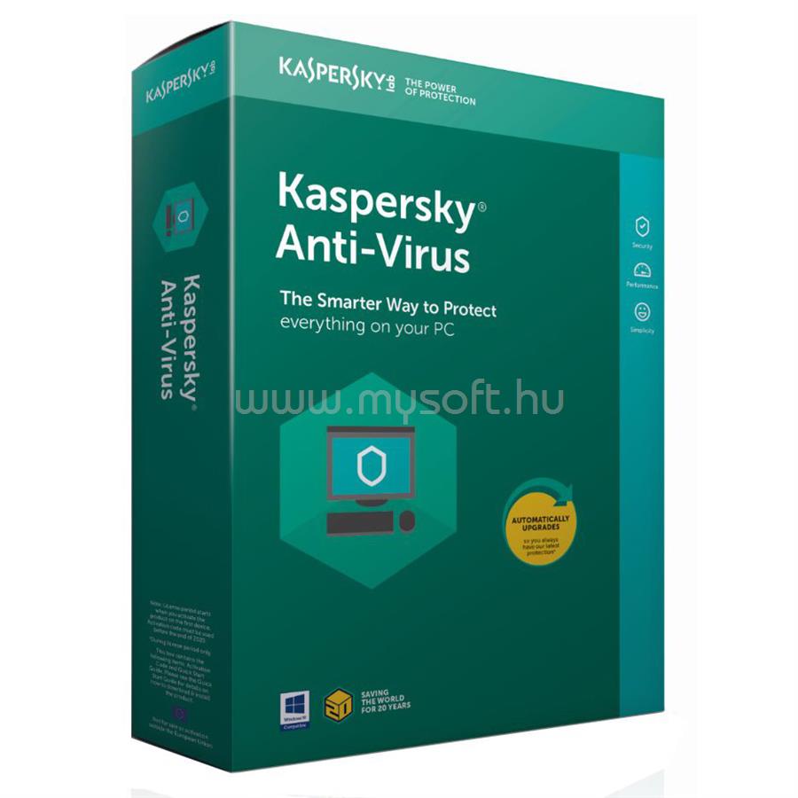 KASPERSKY Antivirus 2018 HUN 1 géphez 1 éves licenc