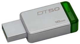 KINGSTON DT50 Pendrive 16GB USB3.0 (ezüst-zöld) DT50/16GB small