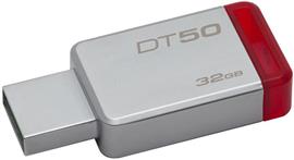 KINGSTON DT50 Pendrive 32GB USB3.0 (ezüst-piros) DT50/32GB small