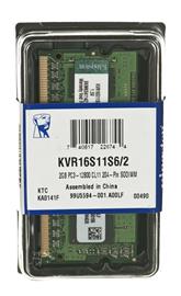 KINGSTON SODIMM memória 2GB DDR3 1600MHz CL11 KVR16S11S6/2 small