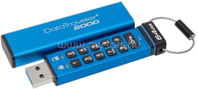 KINGSTON DT2000 Pendrive 64GB USB3.1 (kék)