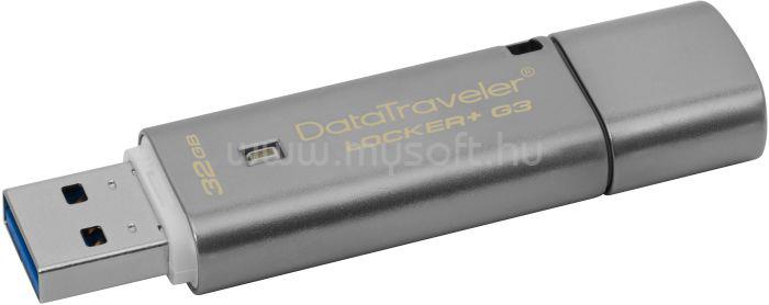KINGSTON DataTraveler Locker+ G3 Titkosított Pendrive 32GB USB3.0 (fém)