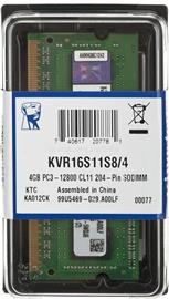 KINGSTON SODIMM memória 4GB DDR3 1600MHz CL11 KVR16S11S8/4 small