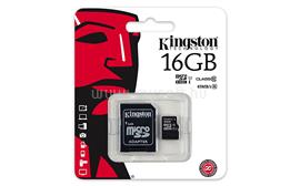 KINGSTON 16GB SD micro (SDHC Class 10  UHS-I) memória kártya adapterrel SDC10G2/16GB small