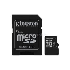 KINGSTON Canvas Select MicroSDHC memóriakártya 16GB, UHS-I U1 + SD adapter SDCS/16GB small