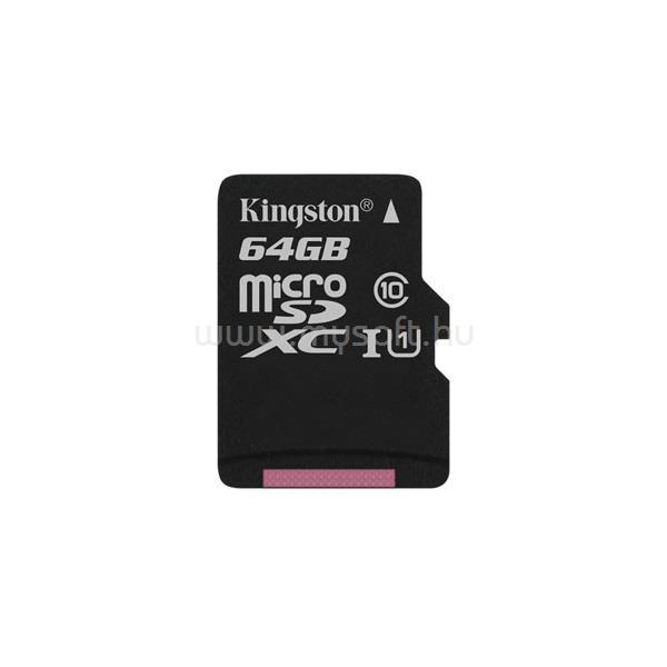 KINGSTON CANVAS SELECT microSDXC 64GB CL10 UHS-I U1 (80/10) memóriakártya