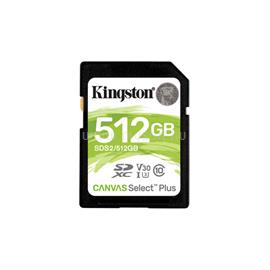 KINGSTON Memóriakártya SDXC 512GB Canvas Select Plus 100R C10 UHS-I U3 V30 SDS2/512GB small
