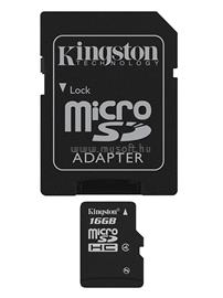 KINGSTON MicroSDHC Everyday 16GB CLASS 4 memóriakártya + SD adapter SDC4/16GB small