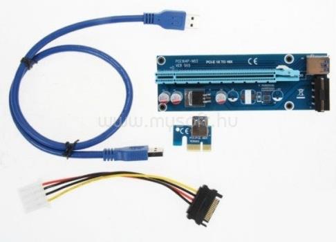 KOLINK PCI-express Riser X1 - X16 + power Mining/Rendering Kit - 60cm ...