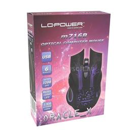 LC POWER Mouse LC-M716B - Oracle_X - Fekete + LED LC-M716B small