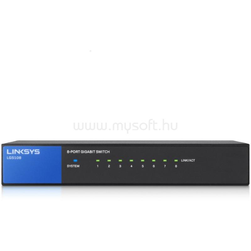 LINKSYS SMB LGS108 8port 10/100/1000Mbps LAN nem menedzselhető asztali Switch