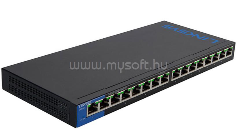 LINKSYS SMB LGS116P 16port Poe+ 10/100/1000Mbps LAN nem menedzselhető asztali Switch