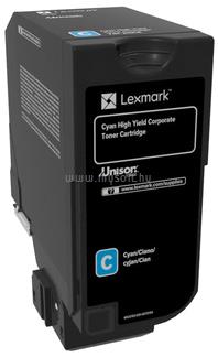 LEXMARK 74C2HCE Toner (Cián)