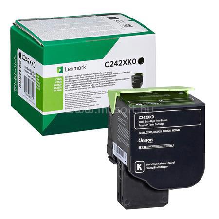 LEXMARK C242XK0 extranagy kapacitású festékkazetta (fekete)