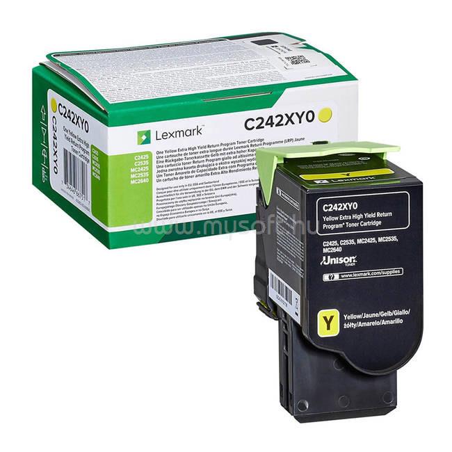 LEXMARK C242XY0 extranagy kapacitású festékkazetta (sárga)