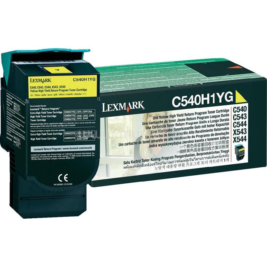LEXMARK C540,543,544,X543,544 Nagy kapacitású sárga festékkazetta