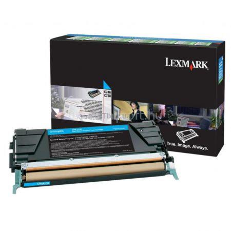 LEXMARK C74x Nagy kapacitású festékkazetta, cián