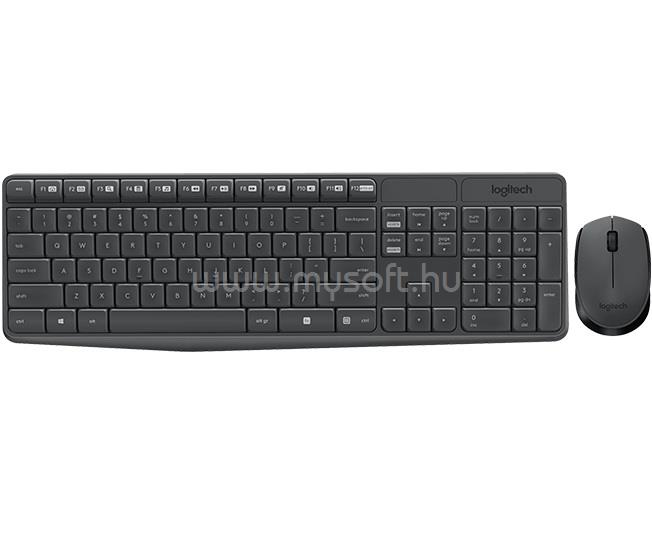 LOGITECH MK235 vezeték nélküli billentyűzet + egér (magyar, szürke)