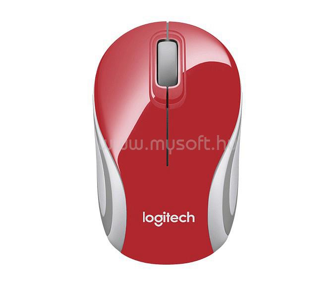 LOGITECH M187 vezeték nélküli optikai notebook egér (piros)
