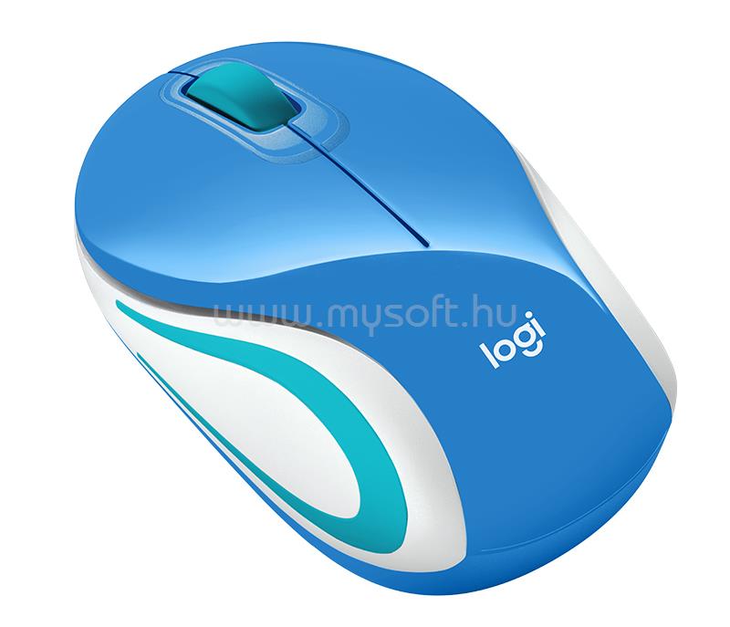 LOGITECH M187 vezeték nélküli optikai notebook egér (kék)