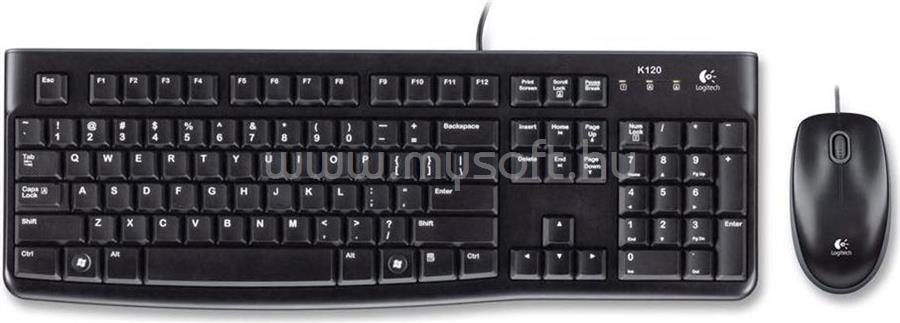 LOGITECH MK120 vezetékes billentyűzet + egér angol lokalizáció (fekete)