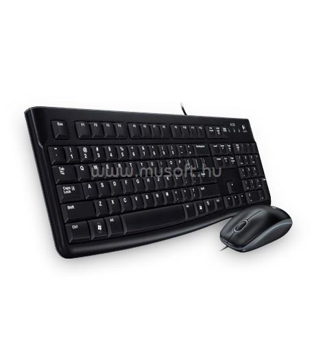 LOGITECH MK120 vezetékes billentyűzet + egér USB HU (fekete)