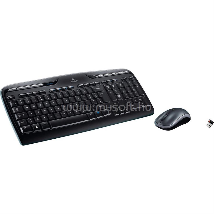 LOGITECH MK330 vezeték nélküli billentyűzet + egér HU (fekete)