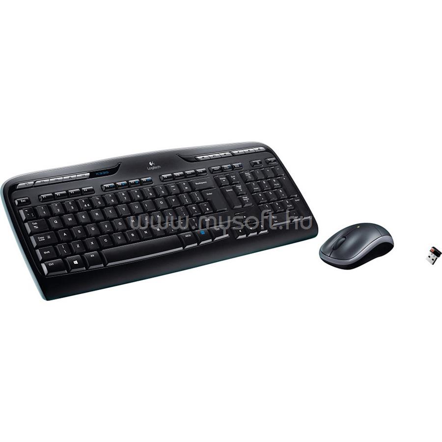 LOGITECH MK330 vezeték nélküli billentyűzet + egér (magyar, fekete)