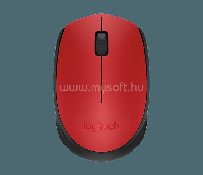 LOGITECH M171 optikai vezeték nélküli notebook egér (piros)