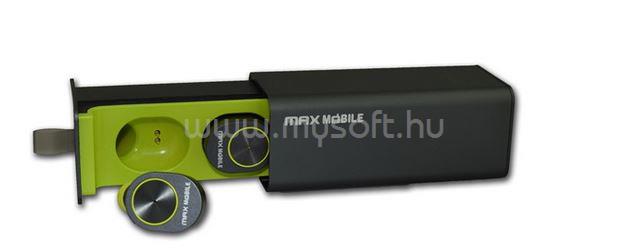 MAX MOBILE GW-10 Bluetooth True Wireless fekete-zöld prémium fülhallgató headset