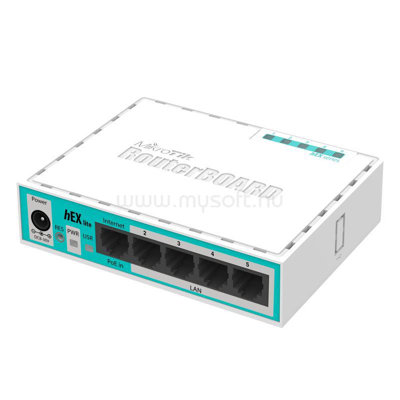 MIKROTIK Vezetékes Router RouterBOARD RB750r2 hEX lite