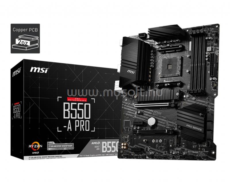 MSI alaplap B550-A PRO (AM4, ATX)