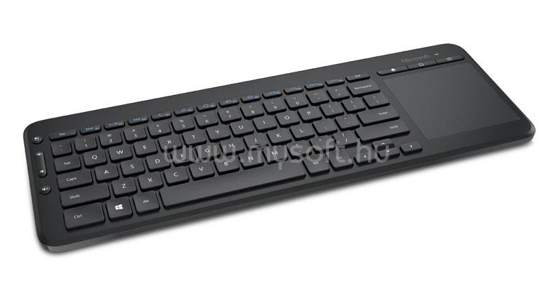 MICROSOFT All-in-one Media Billentyűzet TOUCHPAD, WIRELESS, HU (fekete)
