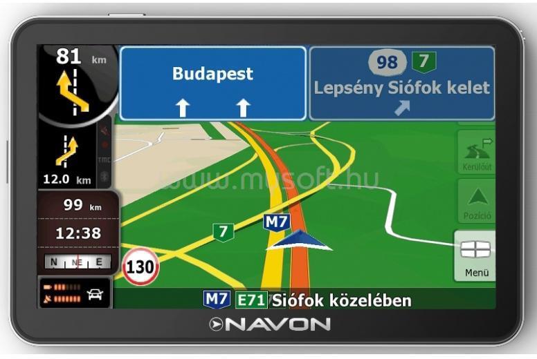 NAVON N490 plus 4,3" iGO8 Magyarország GPS navigáció