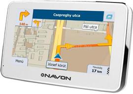 NAVON N490 Plus fehér 4,3" iGO Primo 2.1 Európa térképpel GPS navigáció NAVN490PWFEUP small
