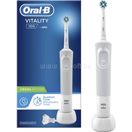 ORAL-B D100 Vitality fehér elektromos fogkefe Cross Action fejjel 10MC010062 small