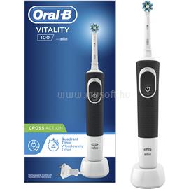 ORAL-B D100 Vitality fekete elektromos fogkefe Cross Action fejjel 10MC010063 small