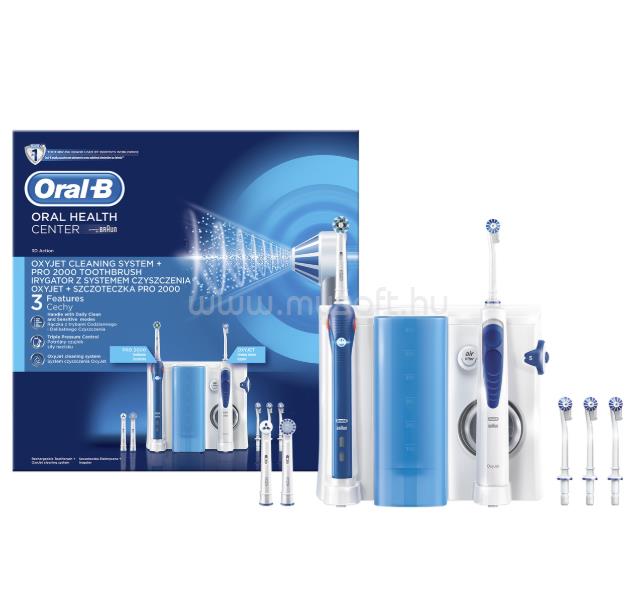 ORAL-B OC20 Oxyjet szájzuhany + Pro 2000 elektromos fogkefe szett