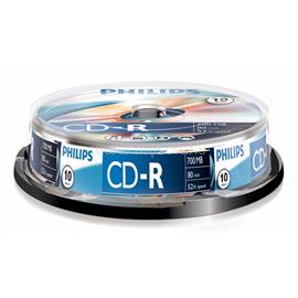 PHILIPS CD-R80CB 52x cake box lemez 10db/csomag PH334543 small