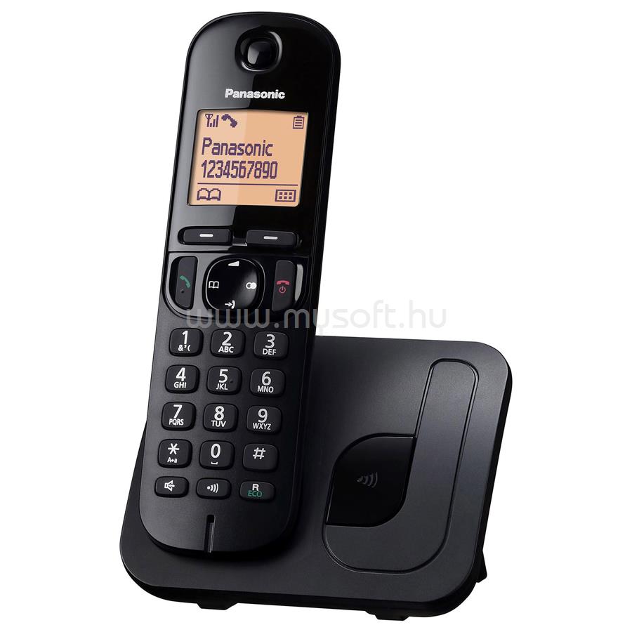 PANASONIC KX-TGC210PDB hívóazonosítós kihangosítható fekete dect telefon