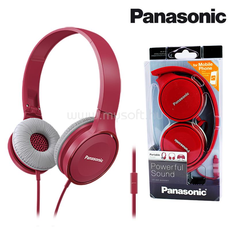 PANASONIC RP-HF100ME-P sötét rózsaszín mikrofonos fejhallgató