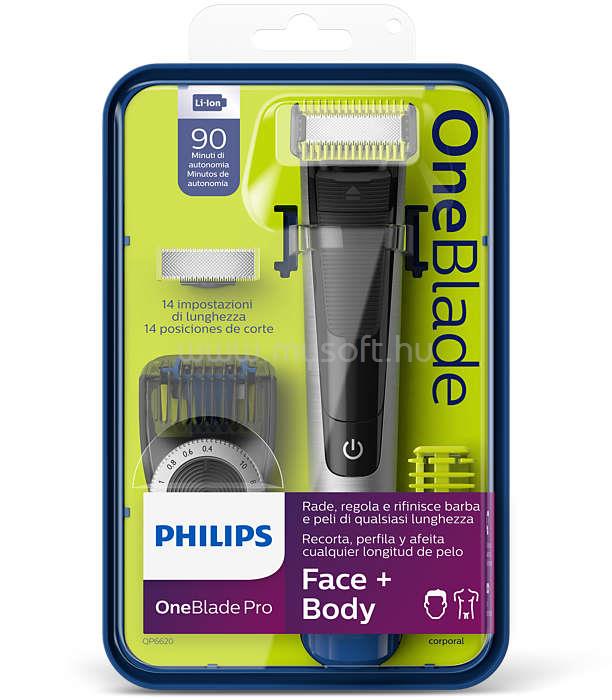 PHILIPS OneBlade Pro Face+Body QP6620/20 hibrid borotva QP6620/20 large
