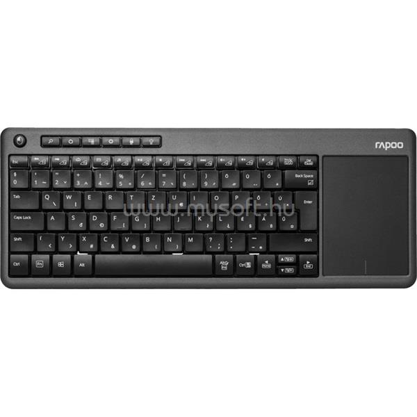 RAPOO K2800 TOUCHPAD vezeték nélküli billentyűzet (magyar, fekete)