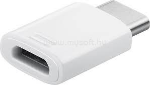 SAMSUNG SAMSUNG adapter microUSB aljzat - Type-C, adatátvitel és töltés, FEHÉR