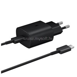 SAMSUNG hálózati töltő Type-C aljzat 25W, PD gyorstöltő 3.0 + Type-C kábel, FEKETE EP-TA800XBEGWW small